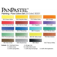 PanPastel, RENE FARVER sæt med 20 farver og værktøj